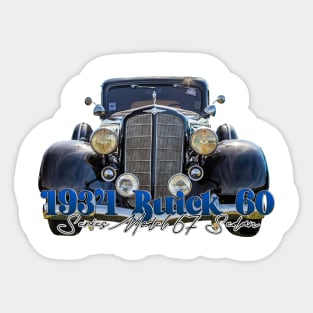 1934 Buick Series 60 Model 67 Sedan Sticker